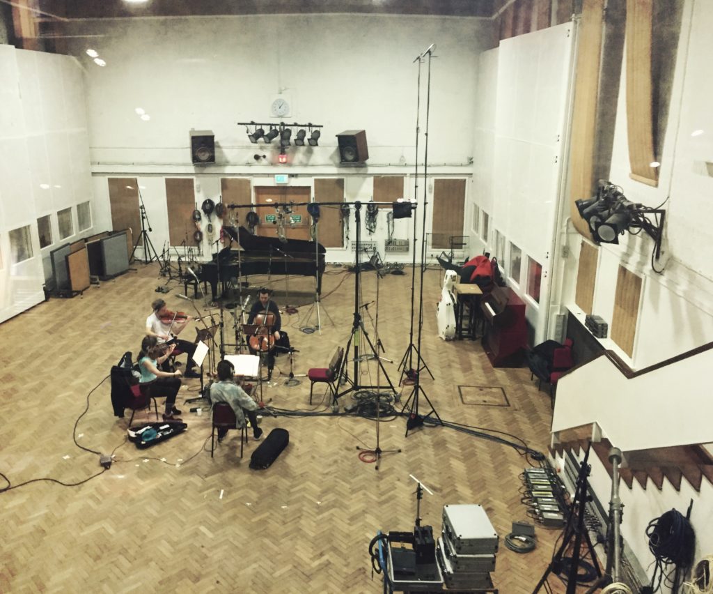 String quartet recording at legendary Abbey Road Studio 2 for ‚Ronaldo‘