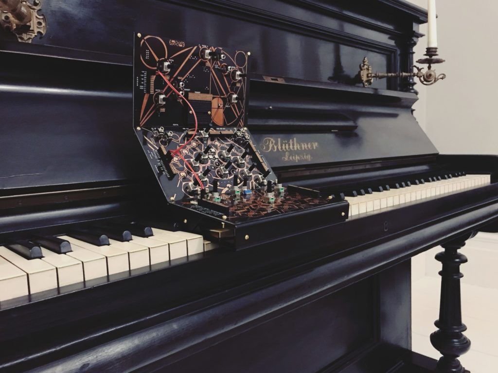 Mescaline modular with 100 year old Bluethner piano