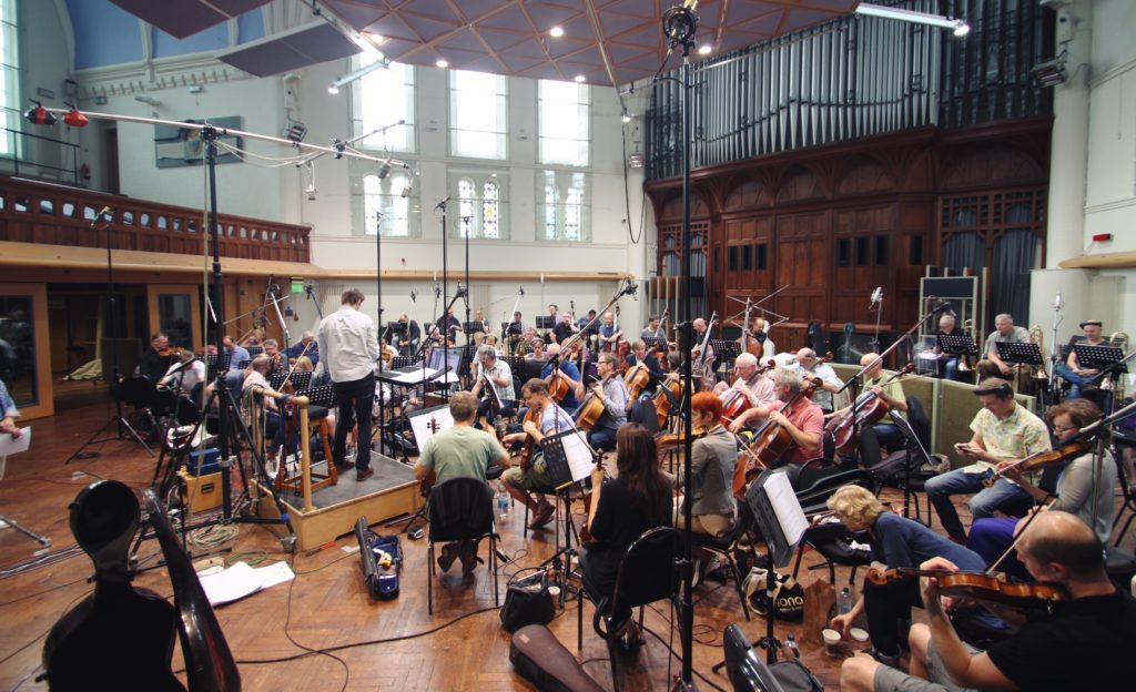 Orchestra recording at Air Studios for movie ‚District 11‘