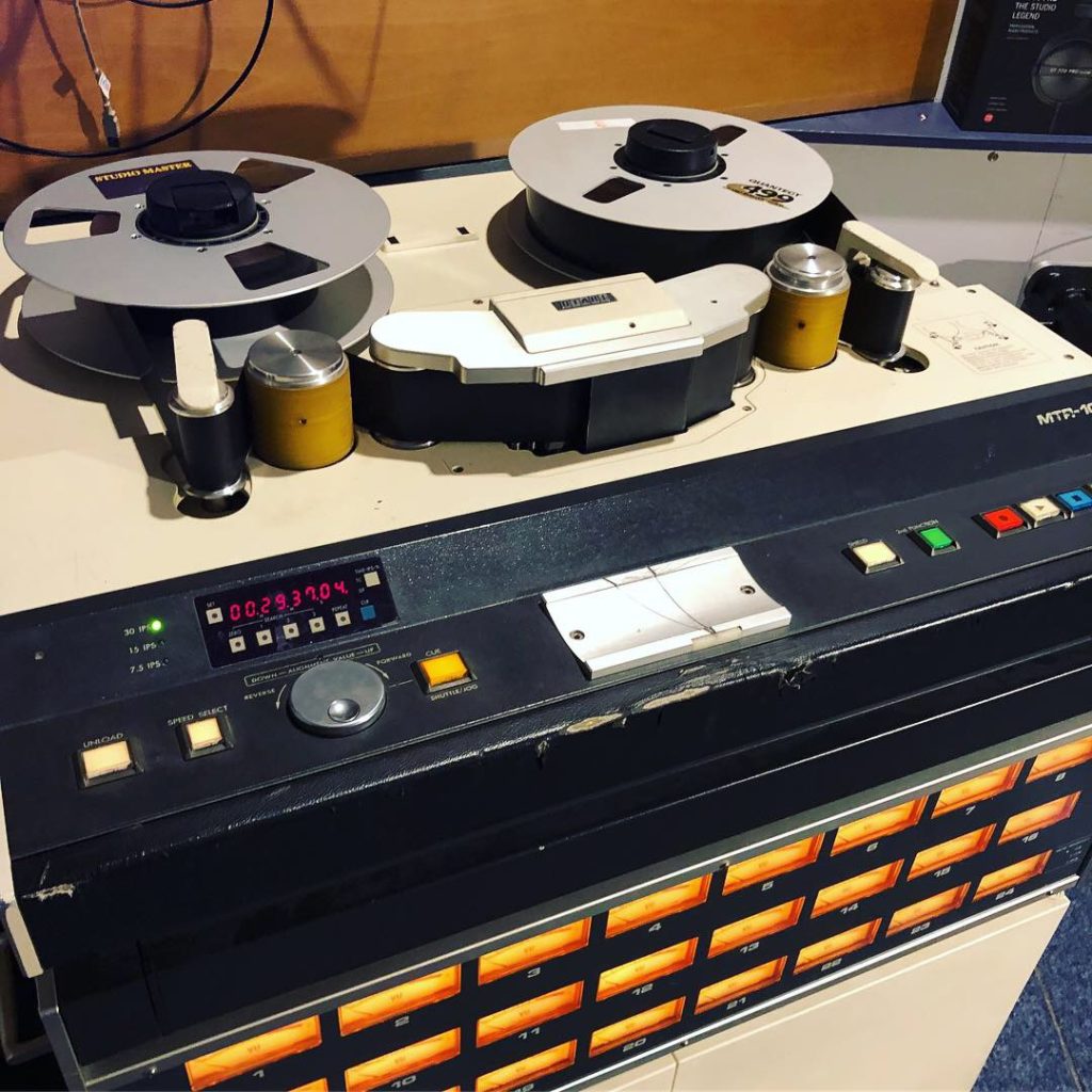 strings recorded to analog tape at Air Edel Studios